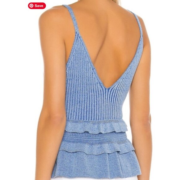 BCBGeneration Knit Ribbed Tank — Blue — Size Medium - Picture 2 of 5